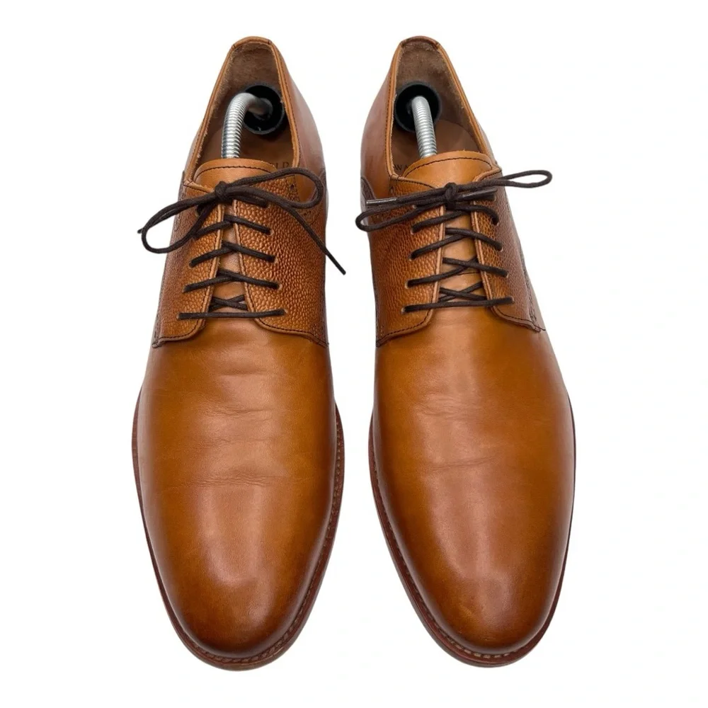 Warfield & Grand Sutton Tan Leather Lace Up Oxford Men’s Dress Shoes Size 12